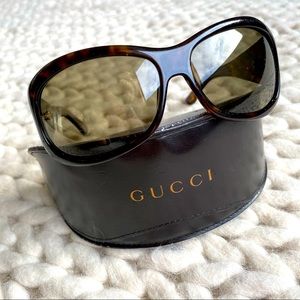 Gucci vintage women’s brown tortoise sunglasses
